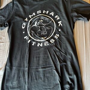 Gymshark Mens Black T-Shirt with White Fitness Logo size M
